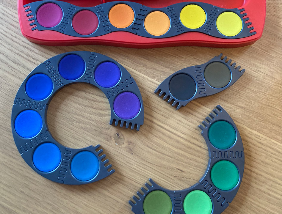 palette de peinture pour les jeunes enfants (palette sèche)